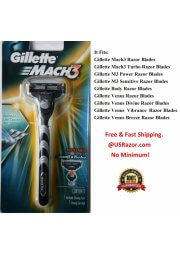Gillette Mach 3 Razor Blade Handle Refill Cartridge Shaver Fit Turbo M3 Power