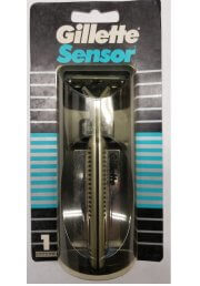 Original Gillette Sensor Razor Refill Cartridge Metal Handle Made in the USA