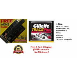 14 Trac II Gillette Cartridge 10 Plus 4 Schick Super 2 Razor Shaver Blade Handle  