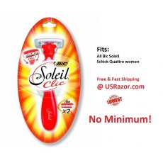 BIC Soleil Razor Blades Fit Schick Quattro Women 