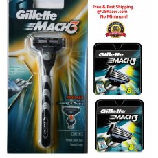 17 Gillette Mach3 8*2 Cartridges Blades Refill Shaver Razors Handle Fit M3 Turbo 
