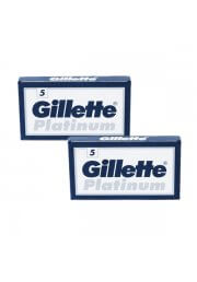 10 Gillette Double Edge Platinum Safety Razor Blades 