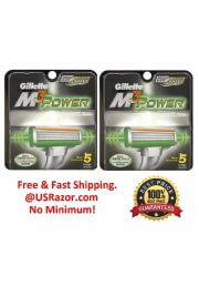 10 Gillette Mach3 Sensitive Power Razor Blade Cartridges