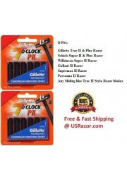 10 Gillette Trac II Razor Cartridges Refills Non Lubricant Blades