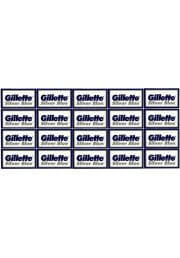 100 Gillette Double Edge Silver Blue Safety Razor Blades Refills Classic Style