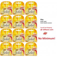 48 BIC Soleil Blades Cartridges Shaver Refills Fit Schick Quattro Women Razor 