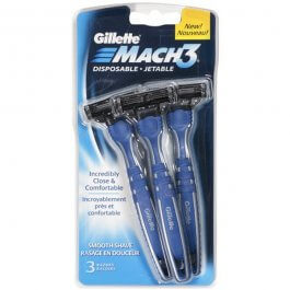 12 Gillette Mach3 Disposable Razors Mach 3 Blades 4x3 Packets 