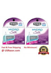 2 X 4 Schick Hydro Silk Razor Blades Refill Cartridges 