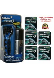 52 Gillette Mach3 Razor Blades Cartridges Refills Fits Turbo M3 Power Shaver USA