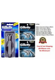 12 Gillette Sensor Excel Razor Blade Refill Cartridges 2x5 Shaver 