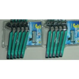 10 Disposable Razors Slim Triple 3 Blades Razor 