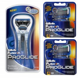 10 GILLETTE FUSION Proglide Razor Blades Refills Cartridges Handle Shaver 
