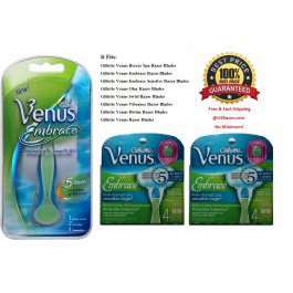 10 Gillette Venus Embrace Razor Blades Cartridges Refills Shaver  