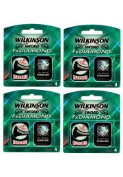 16 Wilkinson FX Diamond Blades Ft Schick Tracer Razor Cartridges Refills Germany