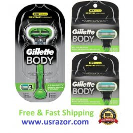 9 Gillette Men Body Razor Blades Refills Replacement Shaver Cartridges 4 8 