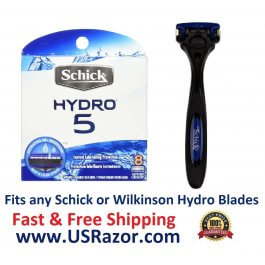 9 Schick Hydro5 Refill Cartridges Fits Power Select Razor Blades 