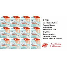 36 Schick Intuition Tropical Splash Razor Blade Cartridges