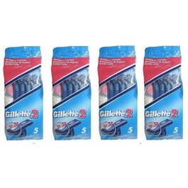 20 Gillette Blue II 2 Disposable Razor Same Good News 