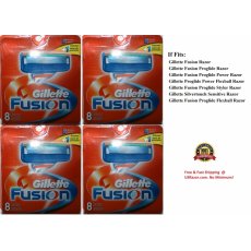 32 GILLETTE FUSION Razor Blades Cartridges Refills Shaver Originl