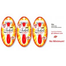 3 BIC Soleil Razor Fit Schick Quattro Women Blades 