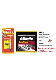 15 Trac II Razor Blades 10 Gillette Plus Cartridge+Handle 