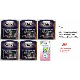 22 Schick Silk Effects Classic Blades Fits Plus Razor 