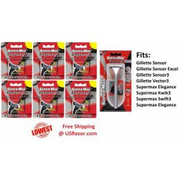 22 Supermax Elegance 4 BLADES 1 Razor Fits Gillette Sensor3 Excel 