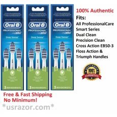 9 Braun Oral B Deep Sweep Tooth Brush HeadsToothbrush EB30-3