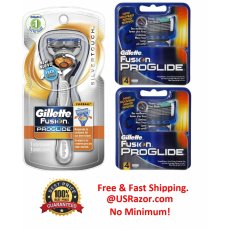 9 Gillette FUSION Proglide Silver Touch FLEX BALL Razor Blades