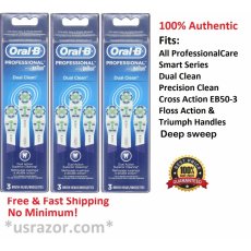 9 Oral B Dual Clean Action Brush Heads Braun Electric Toothbrush 