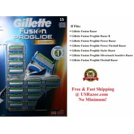 15 FUSION Proglide Power Razor Razor Blades Refill Cartridges 