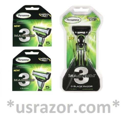 11 Personna Magnum3 Razor Blade Refill Cartridge Cheaper than Gillette Schick