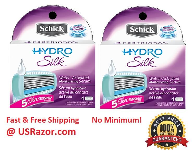 8 Schick Hydro Silk Women Blades Cartridges Refill Shaver Fits Hydro 5 3 Razor 4 