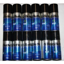 12 Original Gillette Series Shave Gel Cream 2.5 oz Sensitive Skin Cool Shaving 