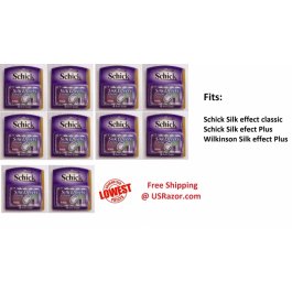 40 Classic Schick Silk Effects Razor Blades Refills 