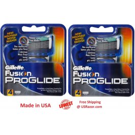 8 GILLETTE FUSION PROGLIDE RAZOR BLADE REFILL CARTRIDGE  