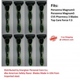 8 Personna Magnum3 Razor Blade Refill Cartridge Cheaper Than Gillette Schick  
