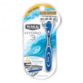 SCHICK HYDRO3 RAZOR BLADES SHAVER HANDLE + 2 cartridges 