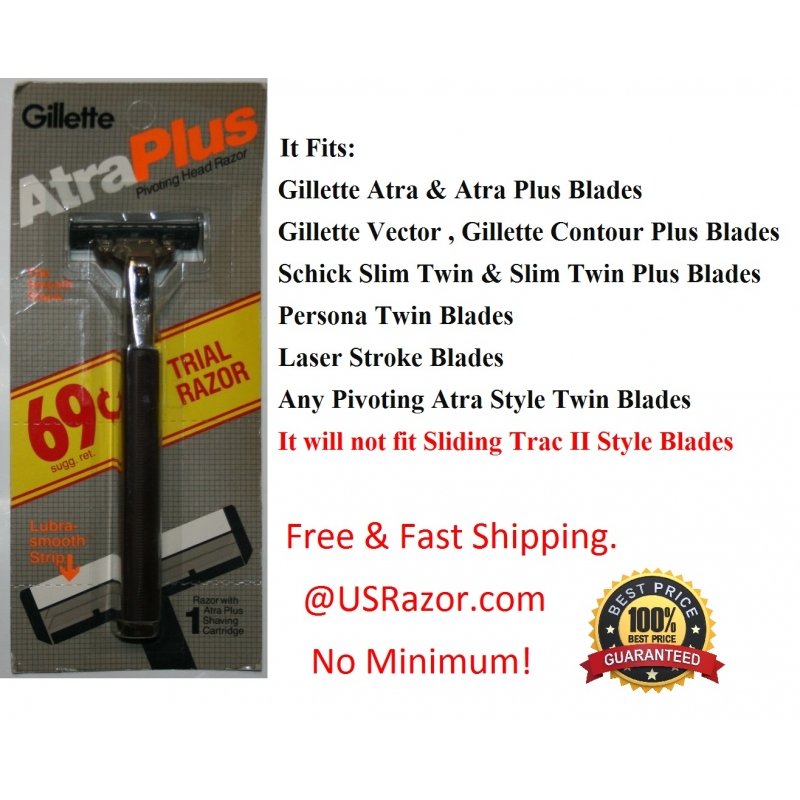1 Gillette Atra Plus Razor Cartridges Shaver Vintage Pivoting Head 1 Gillette Atra Plus Razor Cartridges Shaver Vintage Pivoting Head