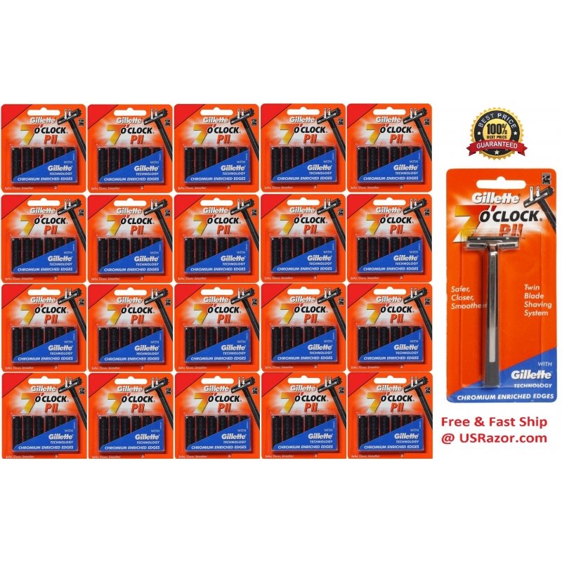 101 Gillette Trac II Razor Cartridges Refills Non Lubricant Blades