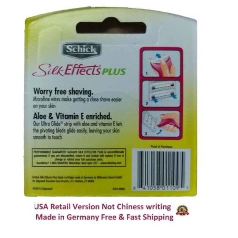 14 Schick Silk Effects Plus Women Razor Blades Shaver Refill Cartridges ...