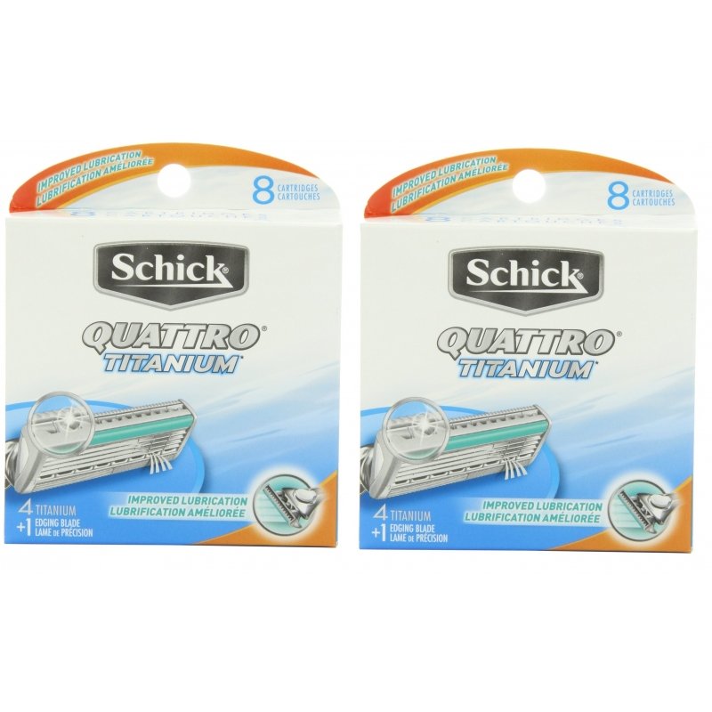 schick razor blade quattro refill titanium cartridge views