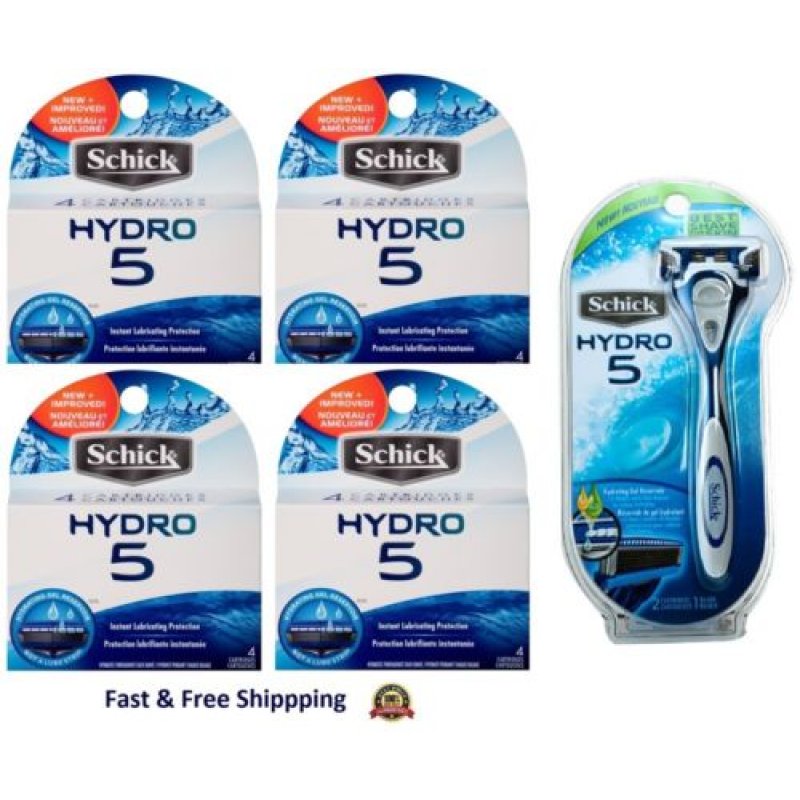 Schick Hydro 3 Refill Blade Cartridges for Men, 4 count 