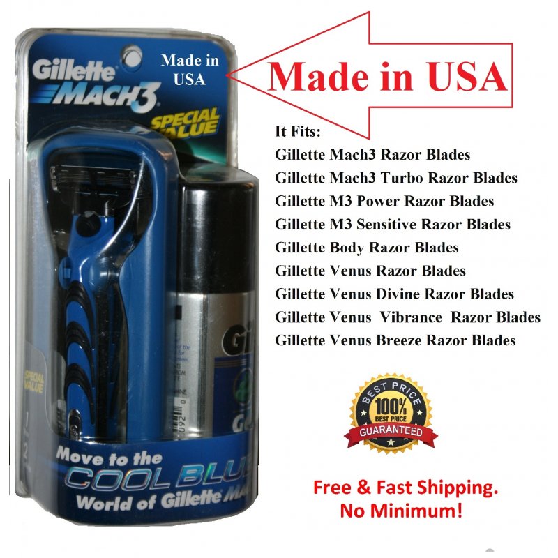 62 Gillette Mach3 Razor Blades Refill Cartridges Gel
