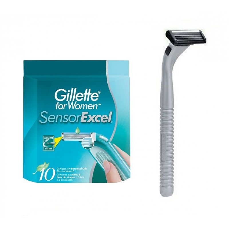 gillette sensor razor excel blade cartridges views