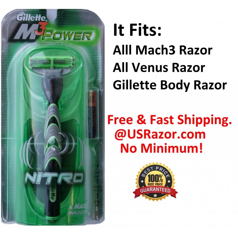 korrekt Reparation mulig en kreditor Gillette M3 Power Mach3 Razor Handle Shaver Blade Cartridge