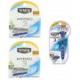 10 Schick Hydro3 Blades + Razor Hydro 3 Cartridges Shaver Replacement Refills