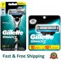 12 Gillette Mach3 Men Razor Blades Metal Handle Fits Turbo M3 Shaver Cartridges