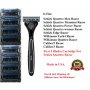 9 Refills Fit Schick Quattro Razor 6 Blades With Trimmer