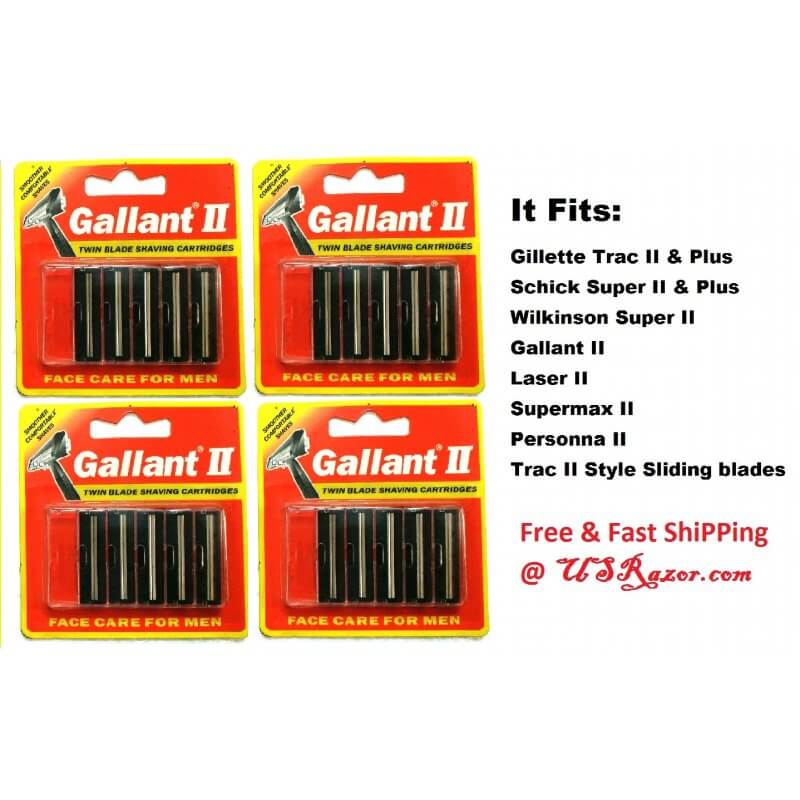 razor blades gillette trac ii gallant cartridge fits twin plus views